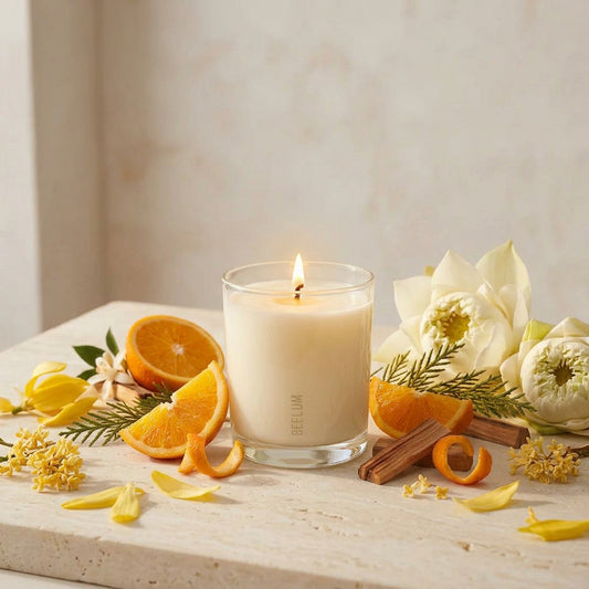 Pack Vela + difusor Naranja y cedro