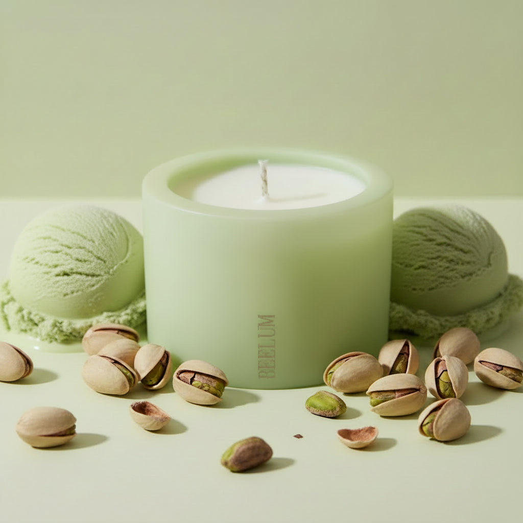 Vela Pistachio Gelato: Huele a pistacho tostado y crema dulce