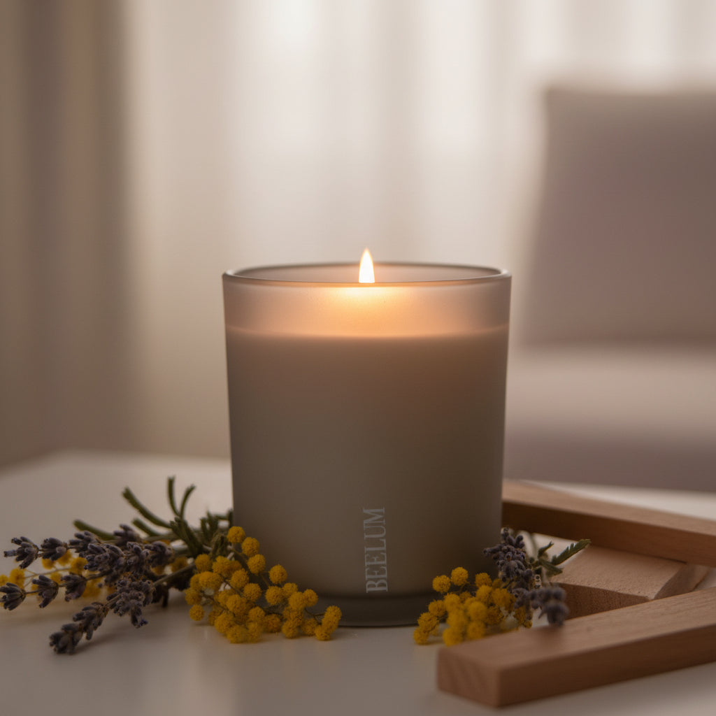 Vela Ritual de calma: Un ritual que invita al descanso, a desconectar del día.