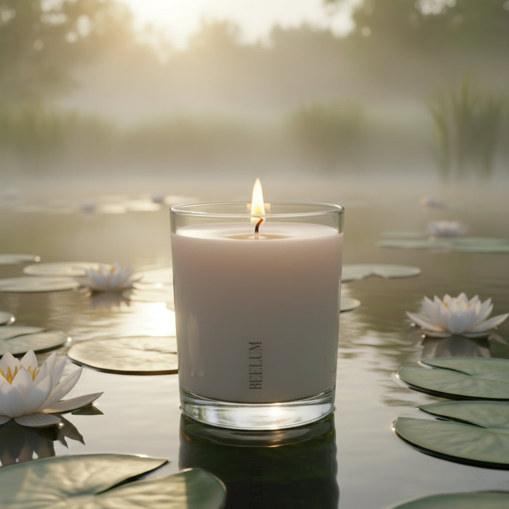 Vela Flor de loto: Huele a un jardín junto al agua, limpia , fresca, elegante.