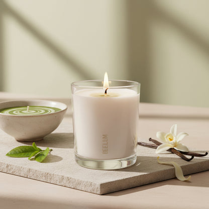 Vela Té matcha dulce: Huele a un matcha cremoso y dulce.