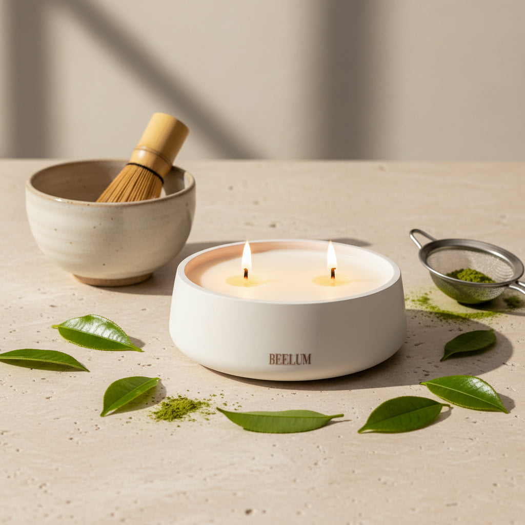 Vela Té matcha dulce: Huele a un matcha cremoso y dulce.