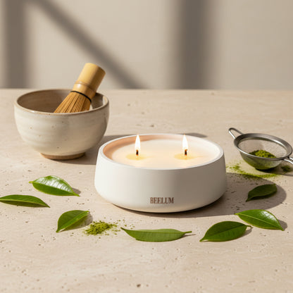 Vela Té matcha dulce: Huele a un matcha cremoso y dulce.